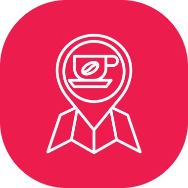 Kahve fincanı. Web simgesi basit illüstrasyon