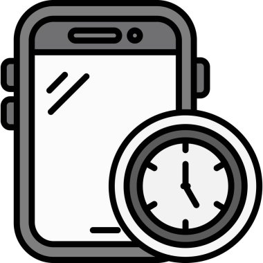 Saat simgesi, vektör illüstrasyonu