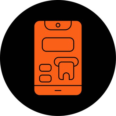 Bir smartphone simge vektör çizim