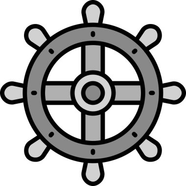 Gemi simgesi, vektör illüstrasyonu