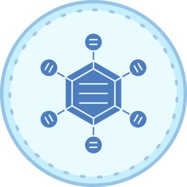 Moda biçimi izole edilmiş arkaplanda molekül simgesi