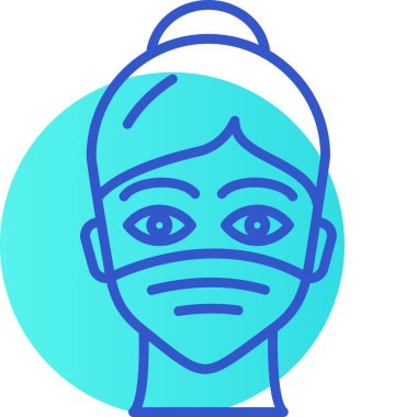 Maskeli ve tıbbi maskeli bir adam.