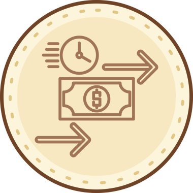 Para için. Web simgesi basit illüstrasyon