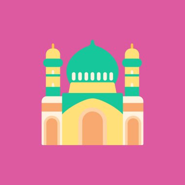 Taç mahal simgesi düz stil simgesi