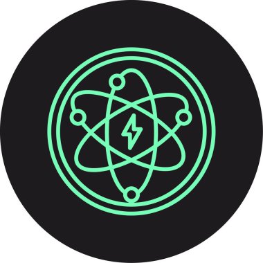 Moda biçimi izole edilmiş arkaplanda atom simgesi