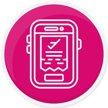 Cep telefonu simgesi, vektör illüstrasyonu