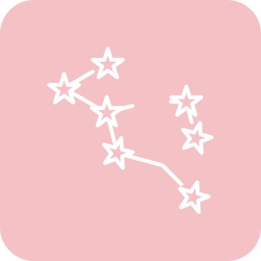 Çocuklar için arkaplanda sevimli çizgi film yıldızları vektör simgesi izole