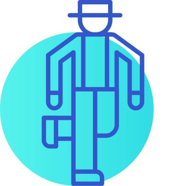 Şapkalı bir adamın vektör çizimi