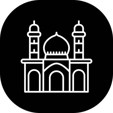 Cami vektörü düz simgesi