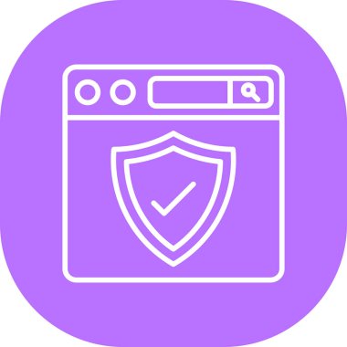 Kalkan. Web simgesi basit illüstrasyon