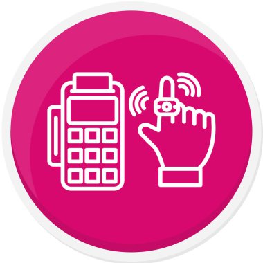 pos terminal simgesi vektör illüstrasyonu