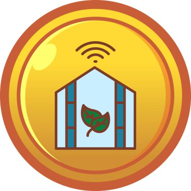 Bir çiftlik simgesinin vektör illüstrasyonu