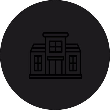 Moda Biçimli Ev Simgesi İzole Arkaplan