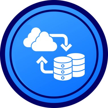 veritabanı. Web simgesi basit illüstrasyon