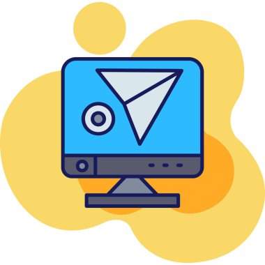 bilgisayar e- posta simgesi, vektör tasarımı