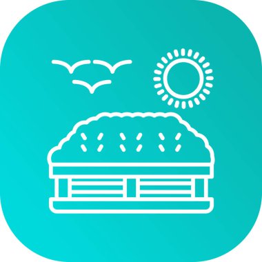 Modern çiftlik çizgisi simgesinin vektör illüstrasyonu