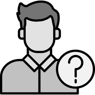 Soru işareti simgesi. özet çizimi