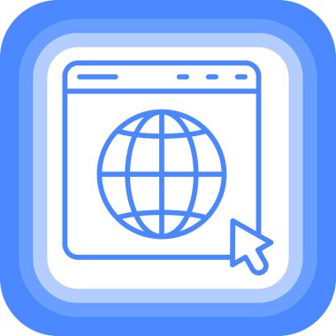 Browser  icon, vector illustration simple design