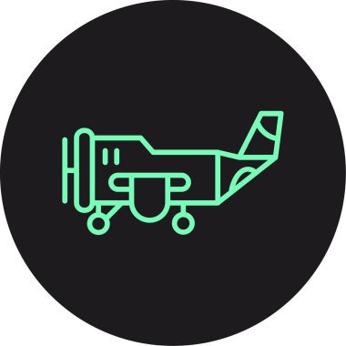 Uçak simgesinin vektör illüstrasyonu