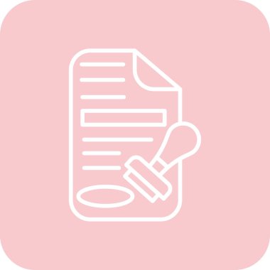 Belge. Web simgesi basit illüstrasyon