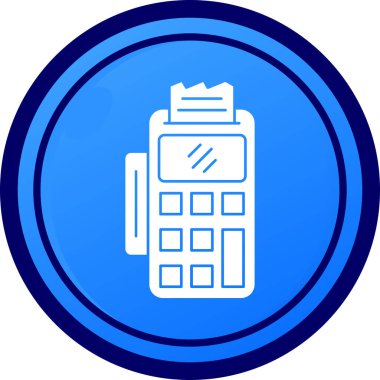 Basit tasarım izole edilmiş arkaplan içerisindeki pos terminal simgesi