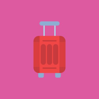 Şeffaf bir arkaplanda bavul vektör çizimi. Birinci kalite semboller. kavram ve grafik tasarımı için vektör düz simgesi.