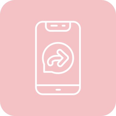 Akıllı telefon simgesinin vektör illüstrasyonu