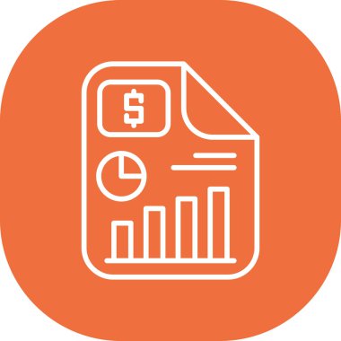 Bir rapor simgesinin vektör illüstrasyonu