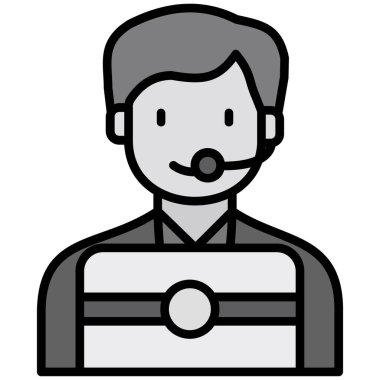 Avatar man simgesi, vektör illüstrasyonu