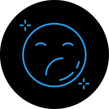 üzgün emoji simgesi, vektör illüstrasyonu beyaz arkaplanda izole