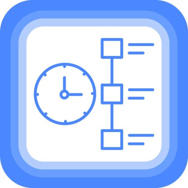 zaman yönetimi simgesi, vektör illüstrasyonu