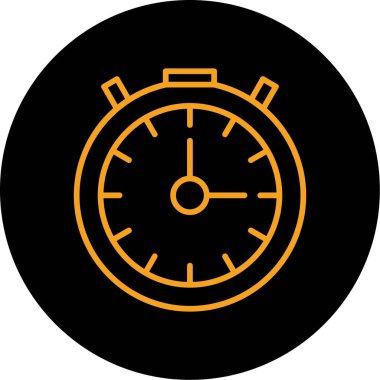 Kronometre simgesi. Kronometre vektör simgesi web için basit örnek