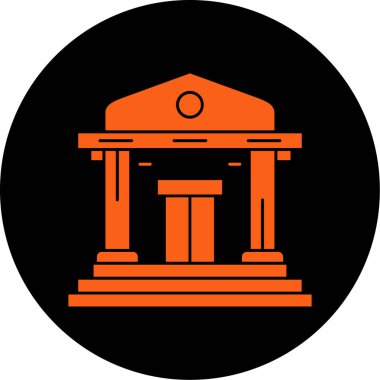 Banka simgesi, vektör illüstrasyonu