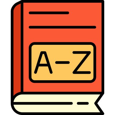 Kitap ikonu. özet okuma vektörü rengi düz izole