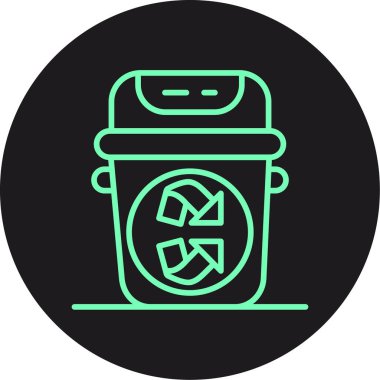 çöp simgesi vektör illüstrasyonu