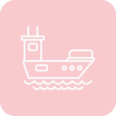 Gemi simgesinin vektör illüstrasyonu