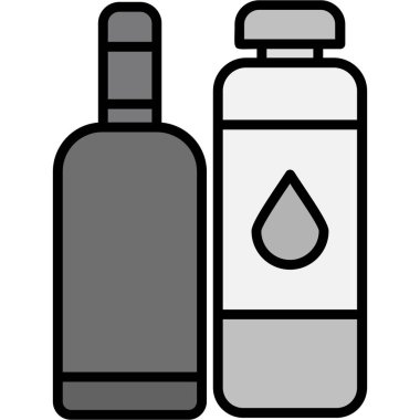 Şişe simgesi. Vektör İllüstrasyonu