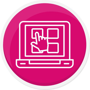 dizüstü bilgisayar ekran simgesi, vektör illüstrasyonu