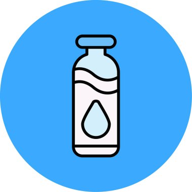 Bir şişe suyun vektör çizimi