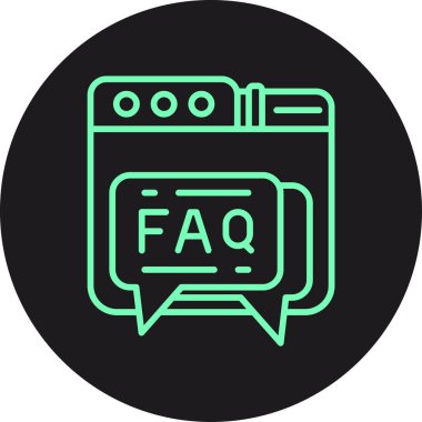 Faq simge vektör illüstrasyonu