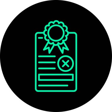 Sertifika simgesi arkaplanda izole edildi