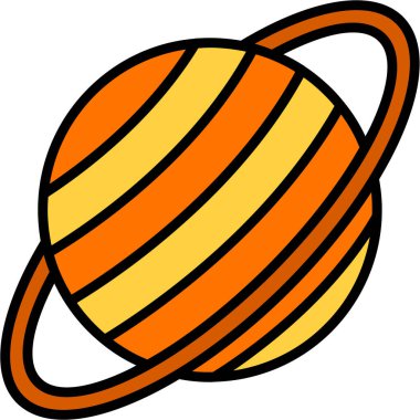 Gezegen ikonu vektör illüstrasyonu