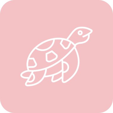 kaplumbağa ağ simgesi, vektör illüstrasyonu