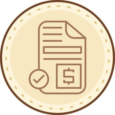 iş sözleşmesi ikonu vektör illüstrasyonu