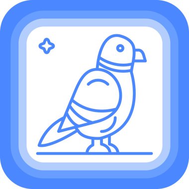 Kuş simgesinin vektör illüstrasyonu