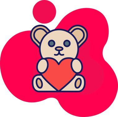 Ayı. Web simgesi basit illüstrasyon