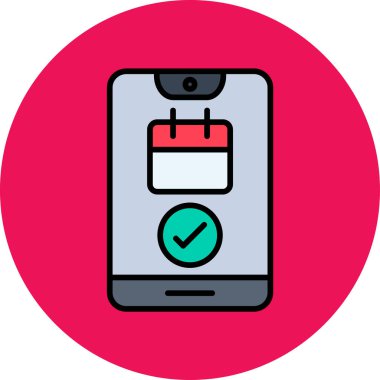 Yumuşak mavi arkaplanda izole edilmiş modaya uygun düz biçimdeki takvim simgesi