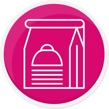 Bir süt simgesinin vektör illüstrasyonu