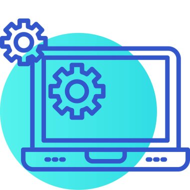 Bilgisayar. Web simgesi basit illüstrasyon