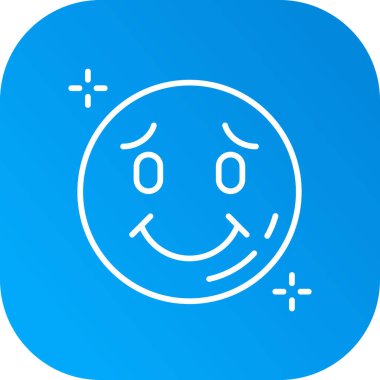 Tikon ikon vektörünün gösterimi. güzel simge simgesi aynı zamanda mutlu, gülen simge unsuru için de kullanılacak.